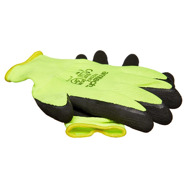 Amtech Medium (Size 8) Hi-Vis latex coated gloves N2382