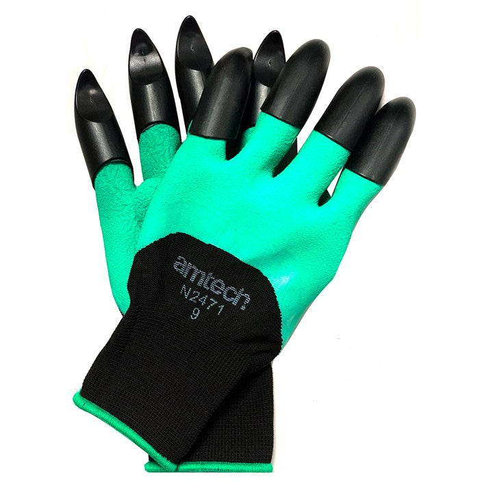 Amtech Large (Size 9) Garden gloves with claws N2471