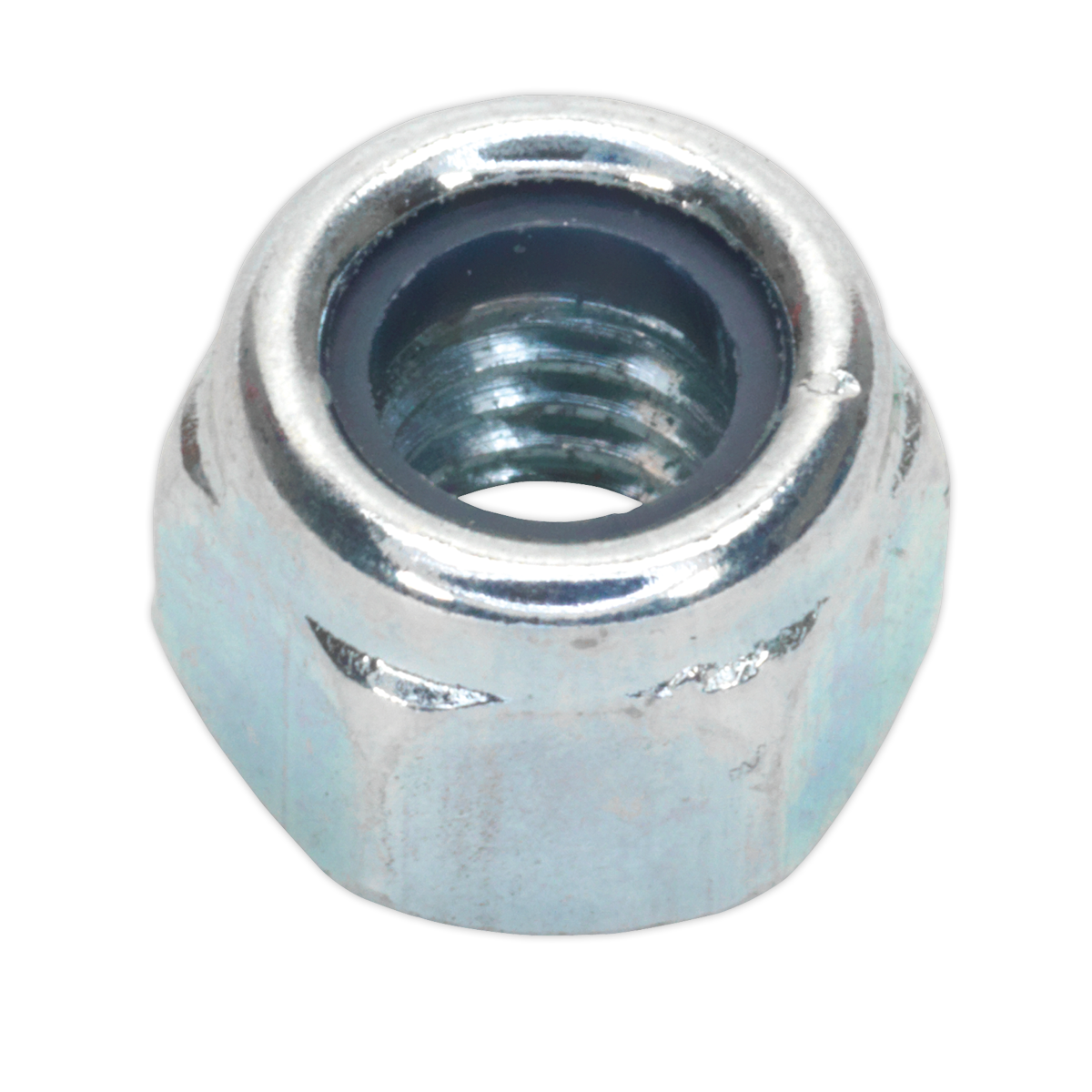 Sealey Zinc Plated Nylon Locknut DIN 982 - M6 - Pack of 100 NLN6