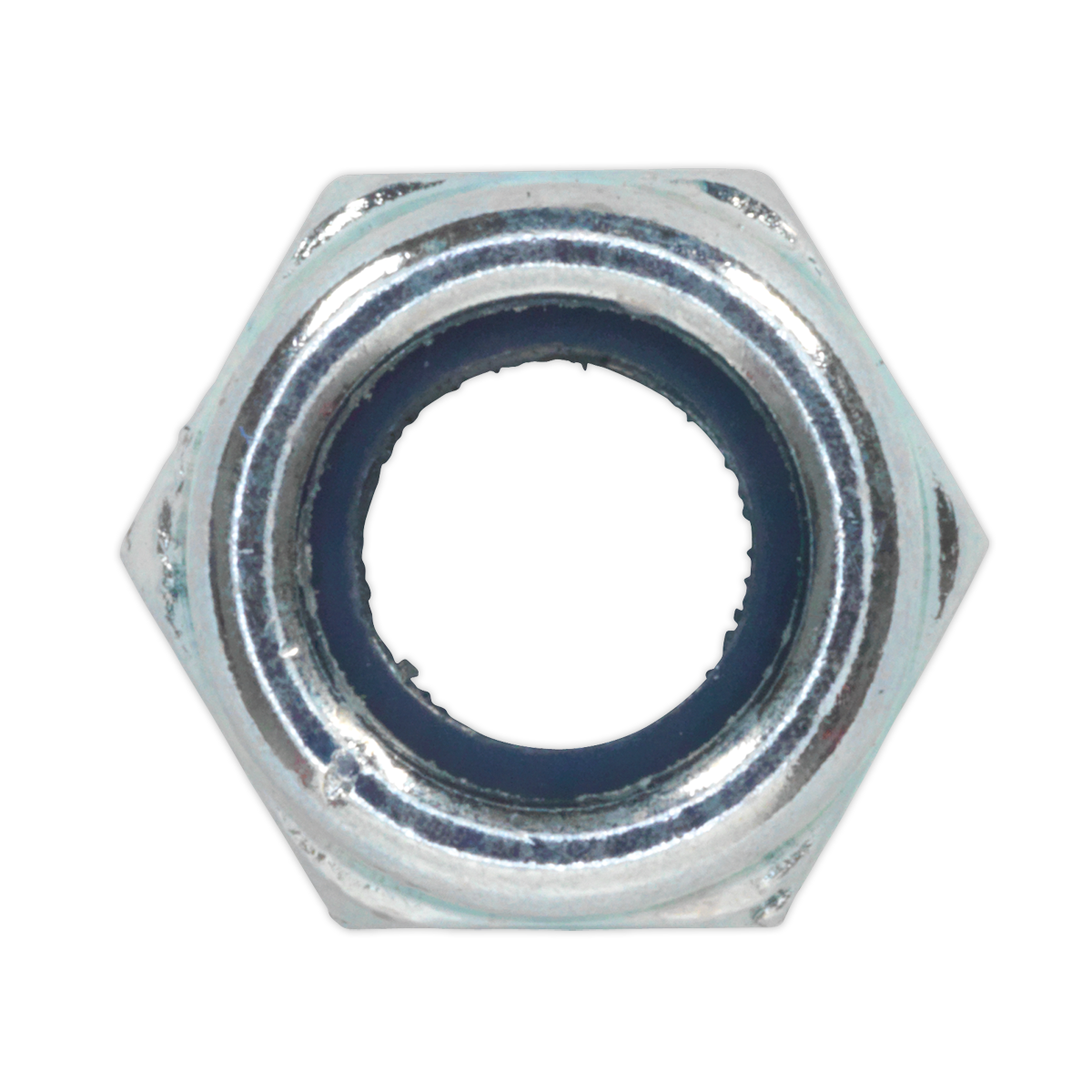 Sealey Zinc Plated Nylon Locknut DIN 982 - M6 - Pack of 100 NLN6