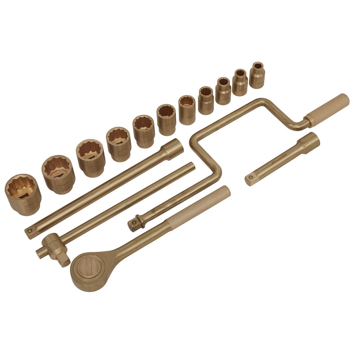 Sealey 17pc 1/2"Sq Drive Socket Set - Non-Sparking NS124