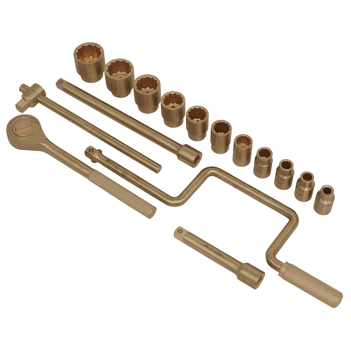 Sealey 17pc 1/2"Sq Drive Socket Set - Non-Sparking NS124