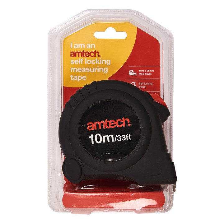 Amtech 10m x 25mm Self-locking measuring tape P1275