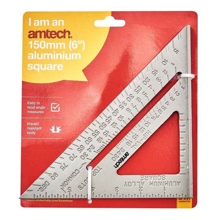 Amtech 150mm (6") Aluminium roofer's square P3396