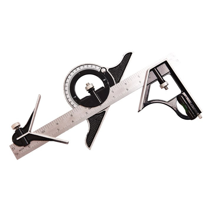Amtech 300mm (12") combination square and protractor P4010
