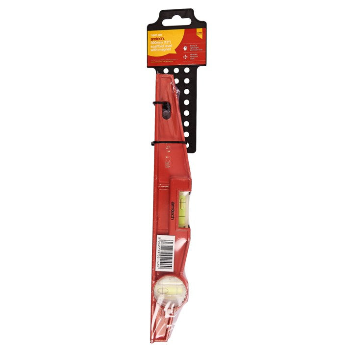 Amtech 300mm (12") Scaffold level with magnet P4930