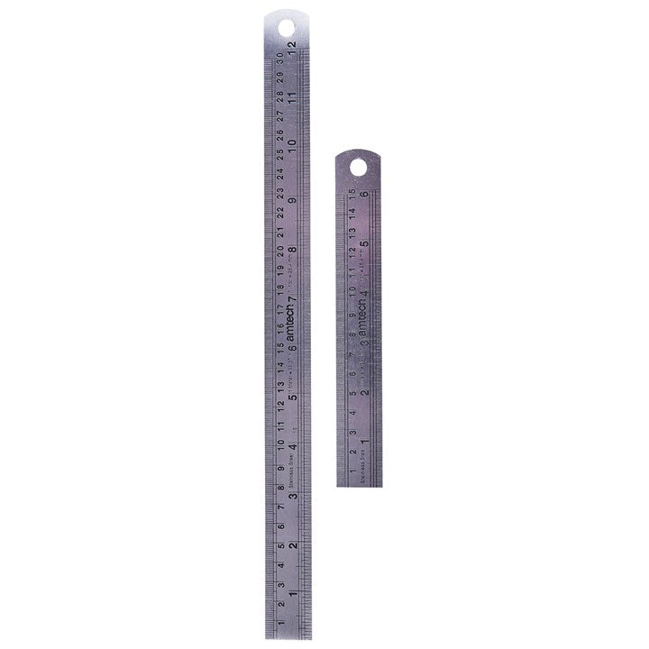 Amtech 2 Piece steel ruler set P5170