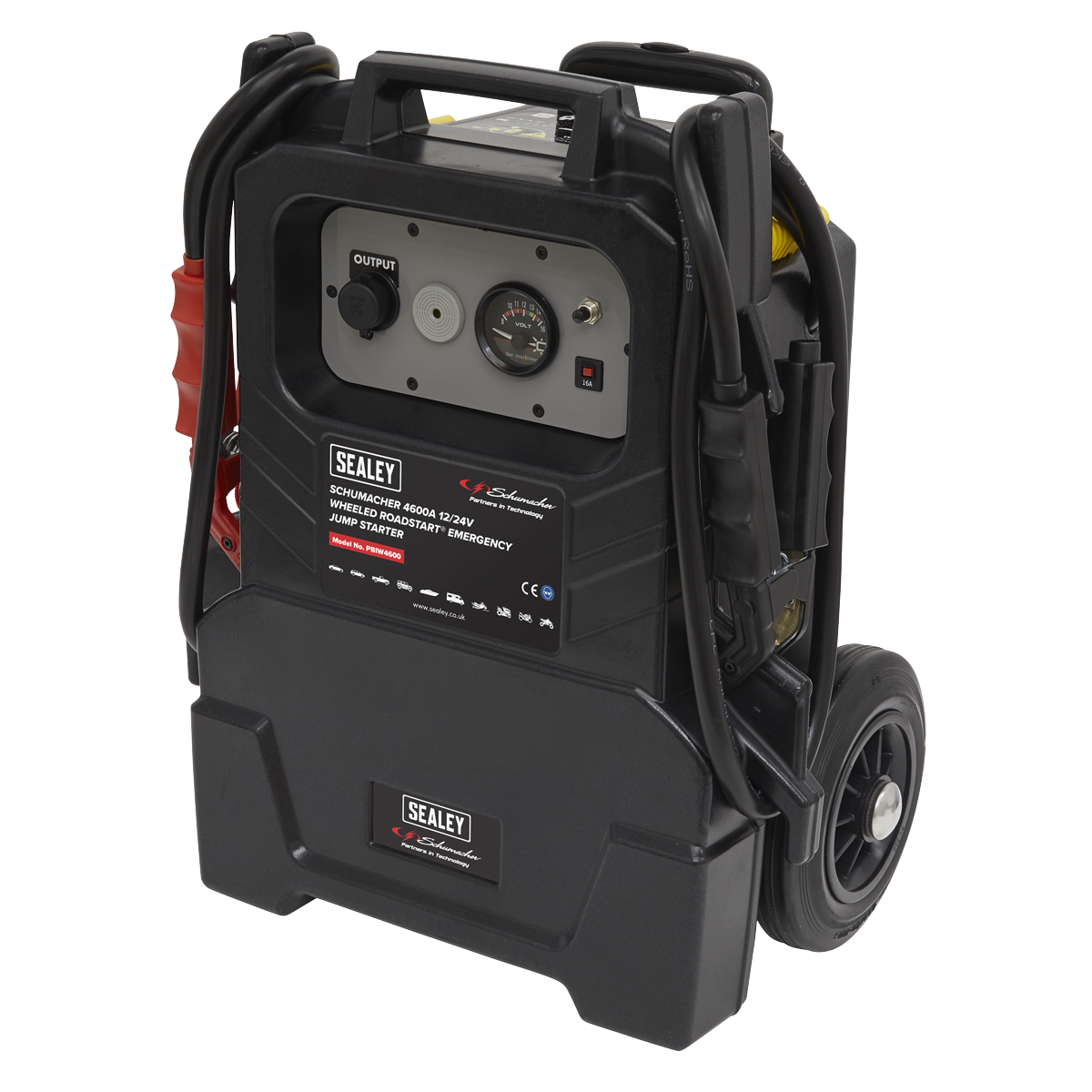 Sealey Schumacher® 500hp 12/24V Wheeled RoadStart® Emergency Jump Starter PBIW4600