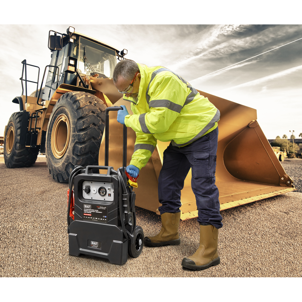 Sealey Schumacher® 1500hp 12/24V Wheeled RoadStart® Emergency Jump Starter PBIW6200