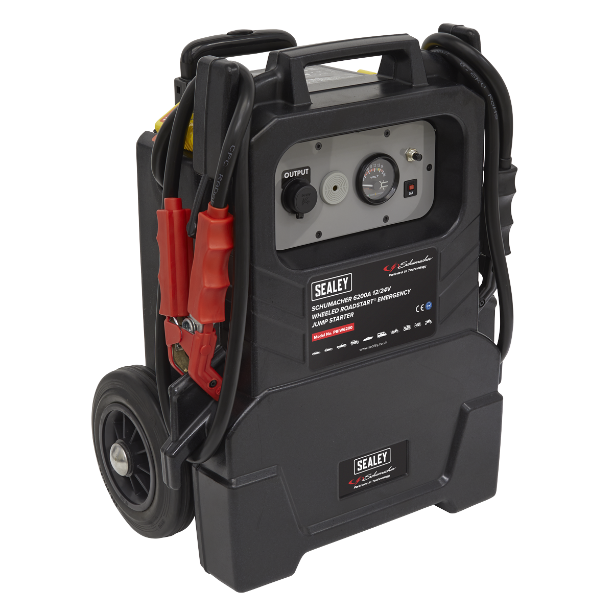 Sealey Schumacher® 1500hp 12/24V Wheeled RoadStart® Emergency Jump Starter PBIW6200