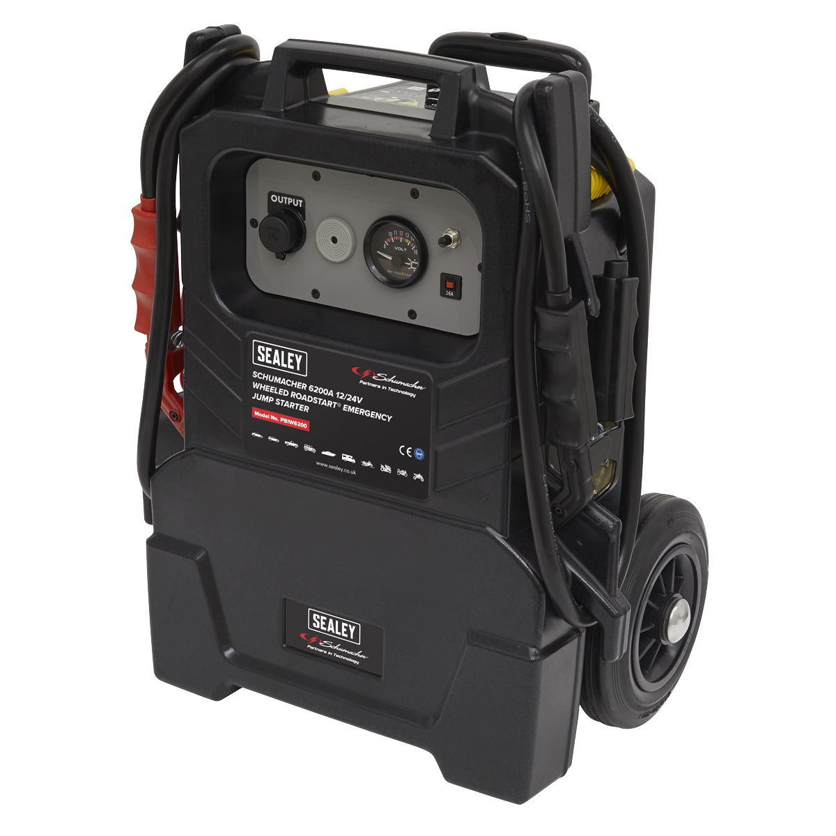 Sealey Schumacher® 1500hp 12/24V Wheeled RoadStart® Emergency Jump Starter PBIW6200