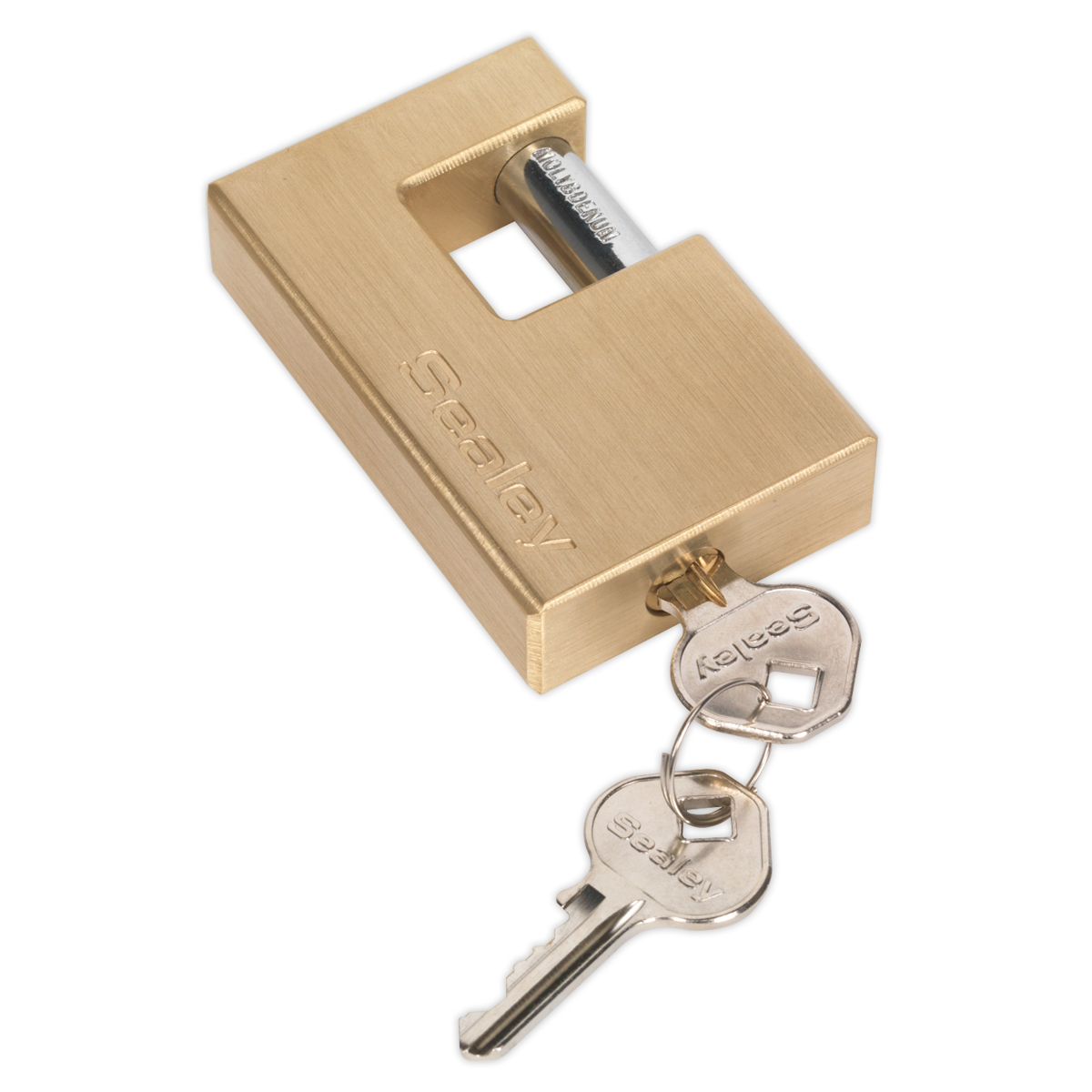 Sealey 76mm Brass Shutter Padlock PL209
