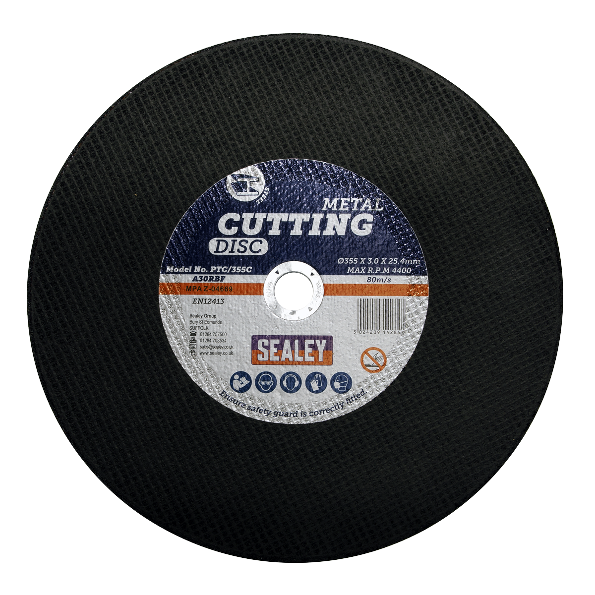 Sealey Ø355 x 3mm Cutting Disc Ø25.4mm Bore PTC/355C