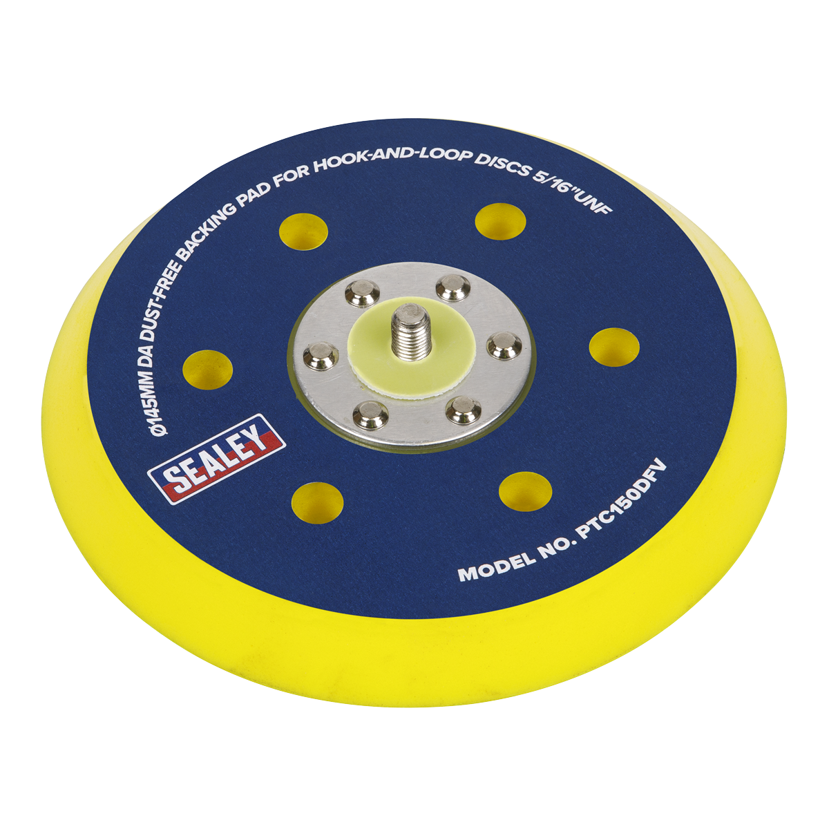 Sealey Ø145mm DA Dust-Free Backing Pad for Hook-and-Loop Discs 5/16"UNF PTC150DFV