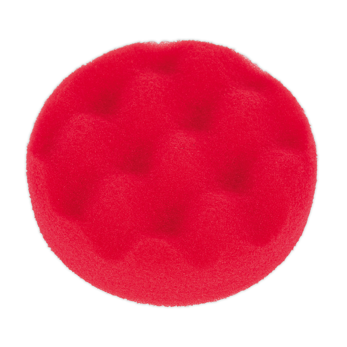 Sealey Ø80 x 25mm Hook-and-Loop Buffing and Polishing Foam Head - Red/Ultra-Soft PTCCHW80R
