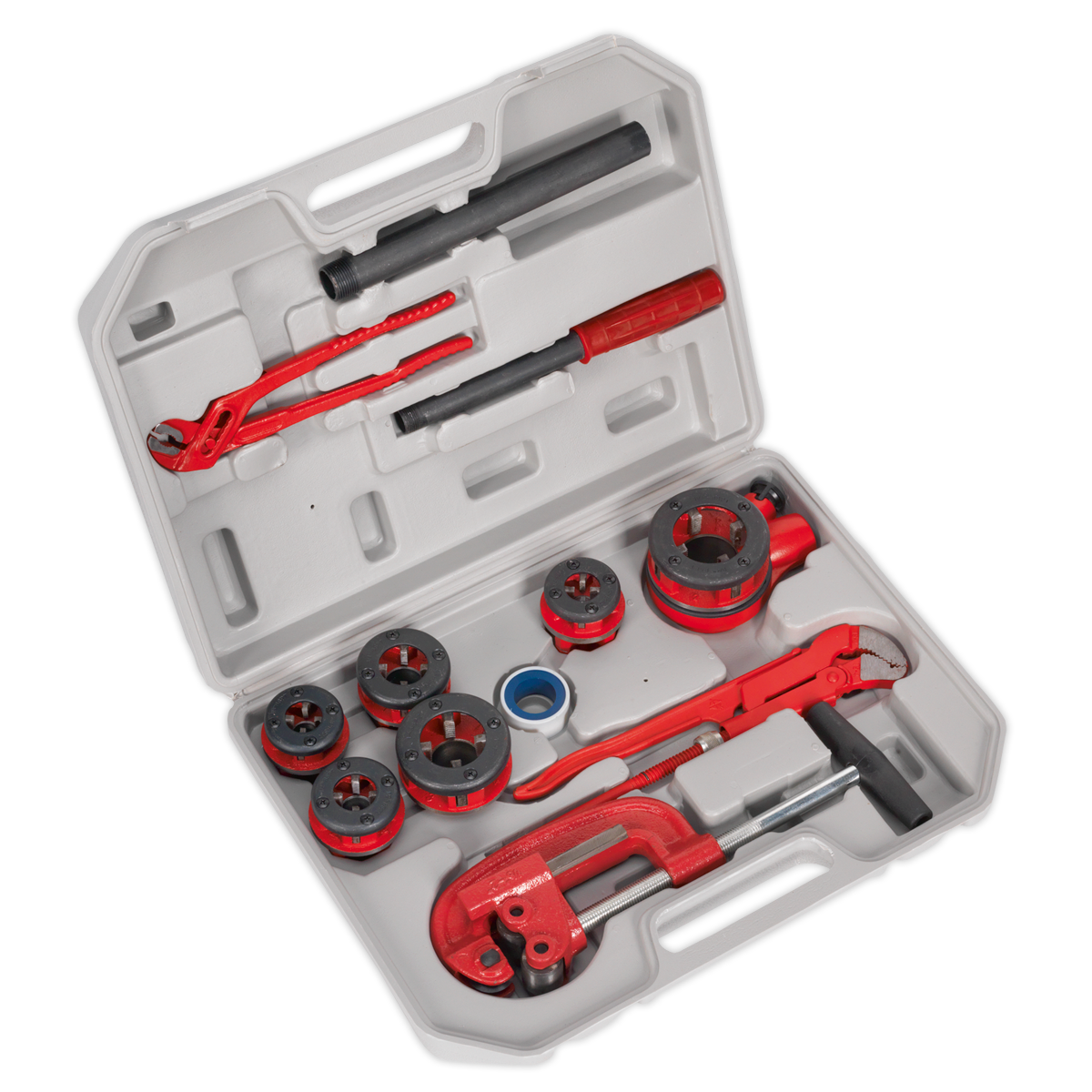 Sealey 1/4" - 1-1/4"BSPT Pipe Threading Kit PTK993