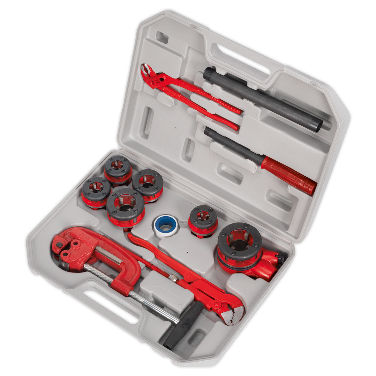 Sealey 1/4" - 1-1/4"BSPT Pipe Threading Kit PTK993