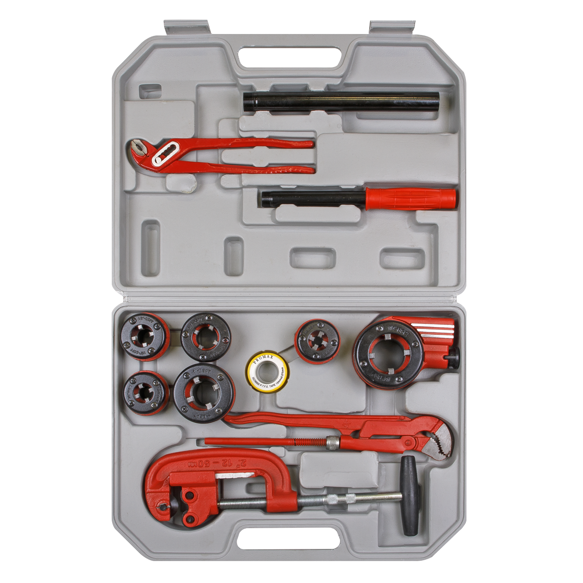 Sealey 1/4" - 1-1/4"BSPT Pipe Threading Kit PTK993