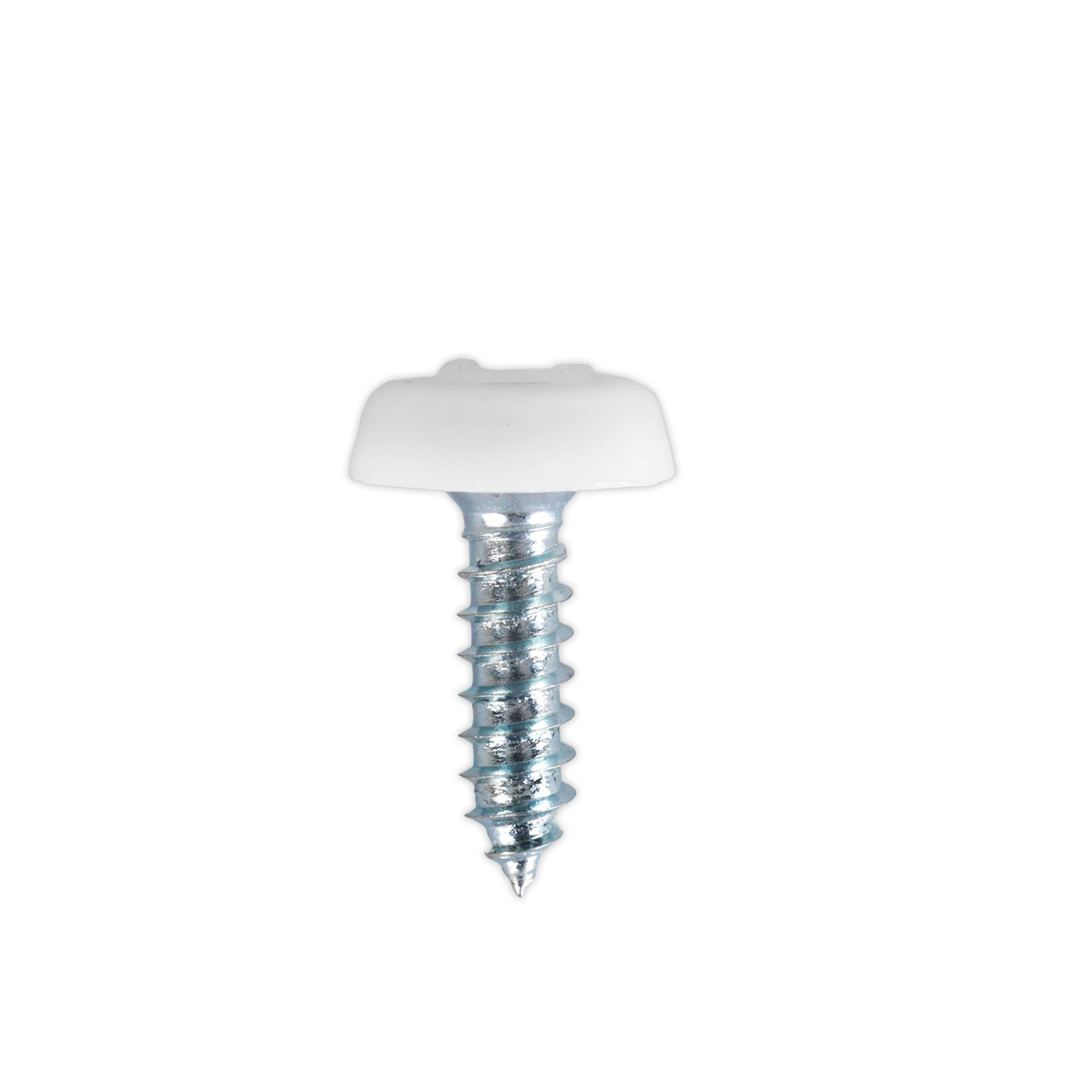 Sealey 4.8 x 18mm White Numberplate Screw - Pack of 50 PTNP1