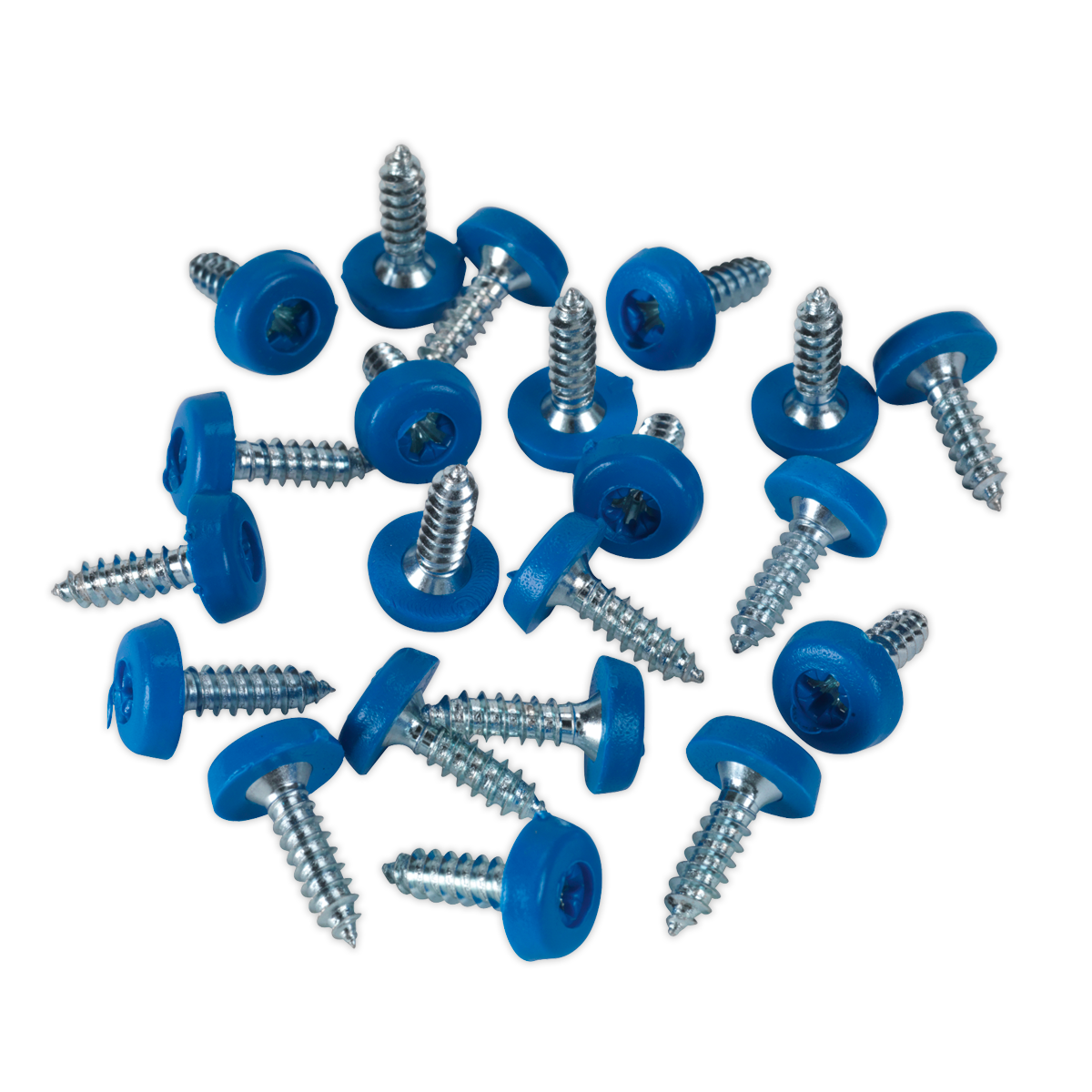 Sealey 4.8 x 18mm Blue Numberplate Screw - Pack of 50 PTNP4