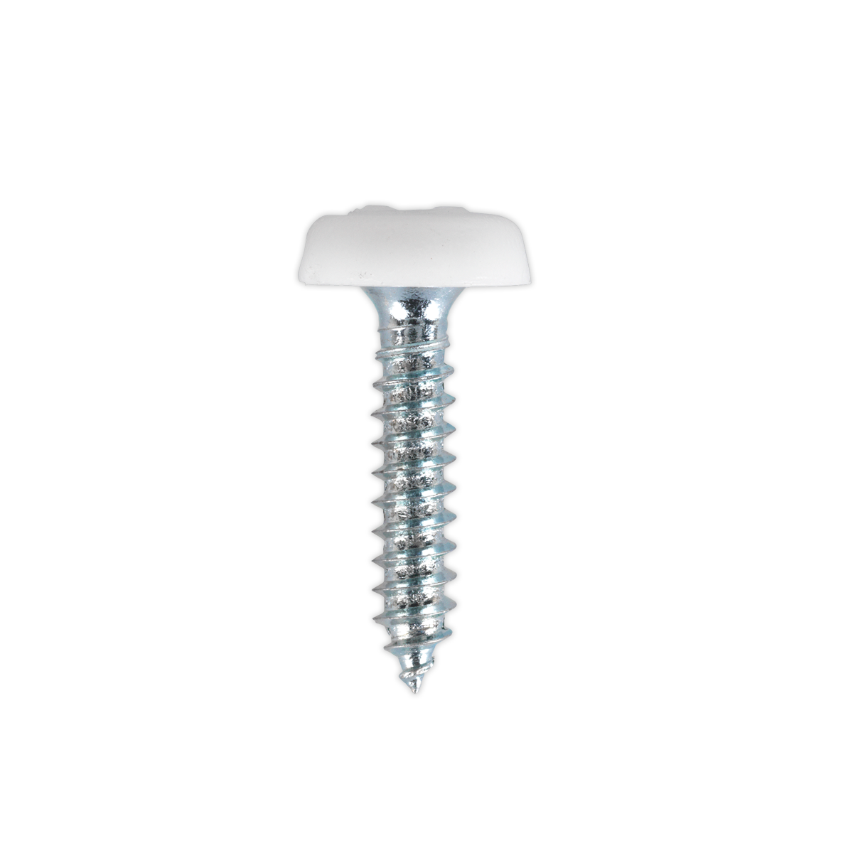 Sealey 4.8 x 24mm White Numberplate Screw - Pack of 50 PTNP5