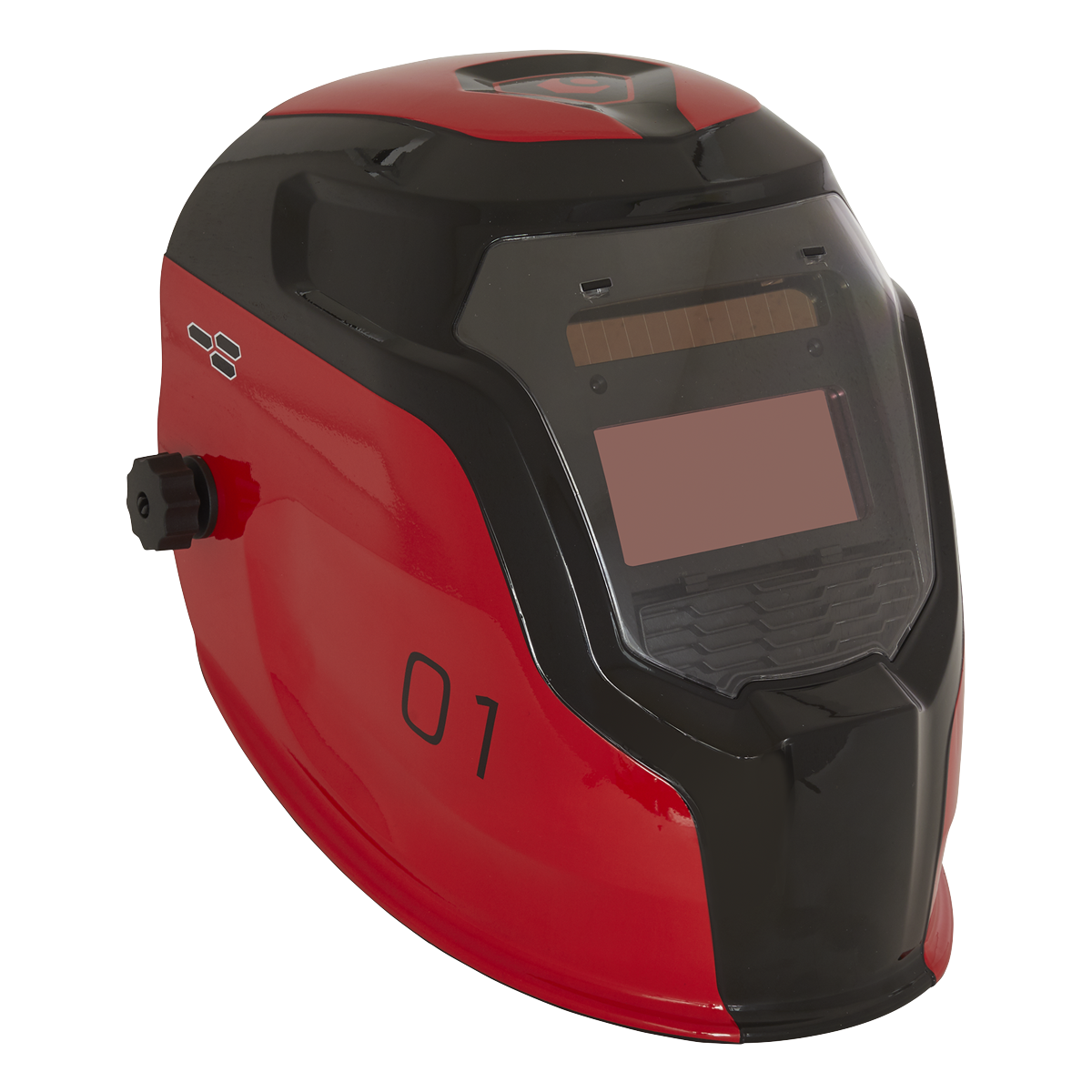 Sealey Auto Darkening Welding Helmet - Shade 9-13 - Red PWH1