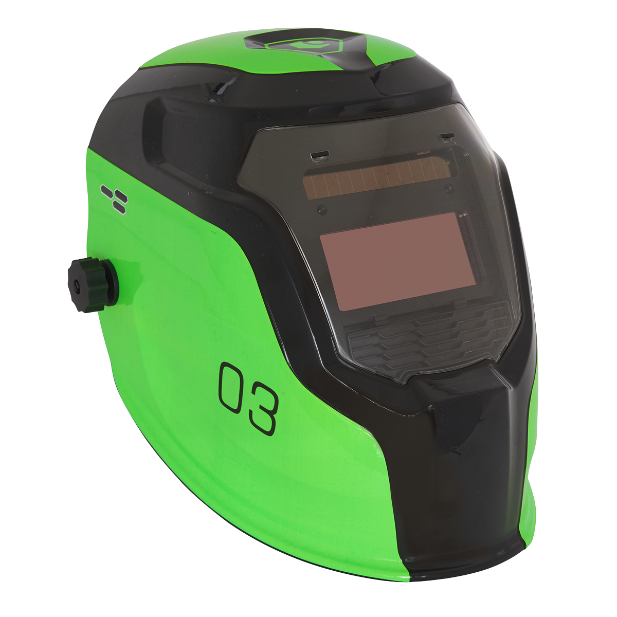 Sealey Auto Darkening Welding Helmet - Shade 9-13 - Green PWH3