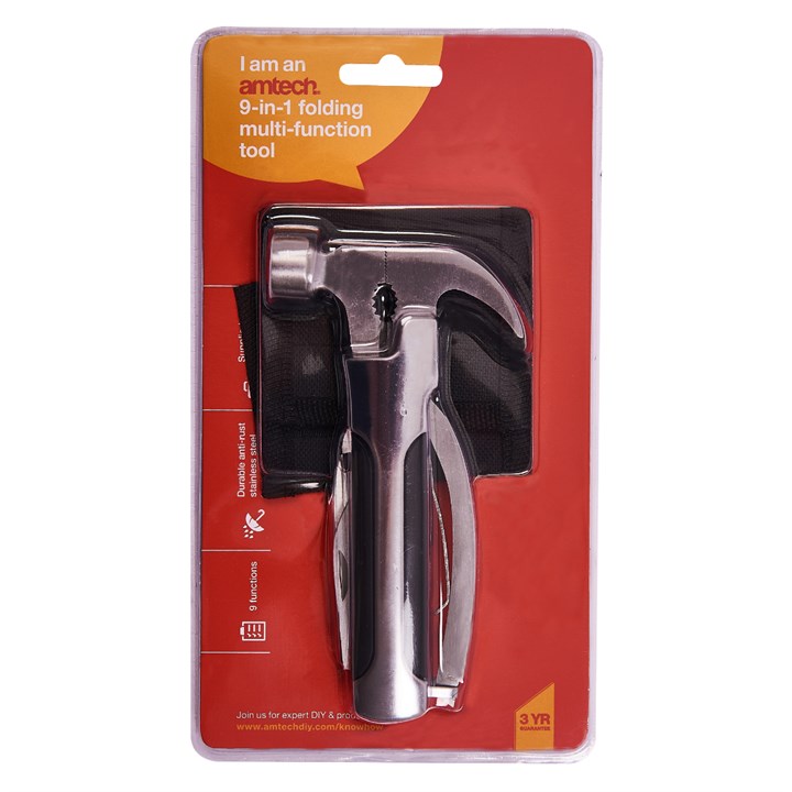 Amtech 9-in-1 Hammer head multi-function tool R2465