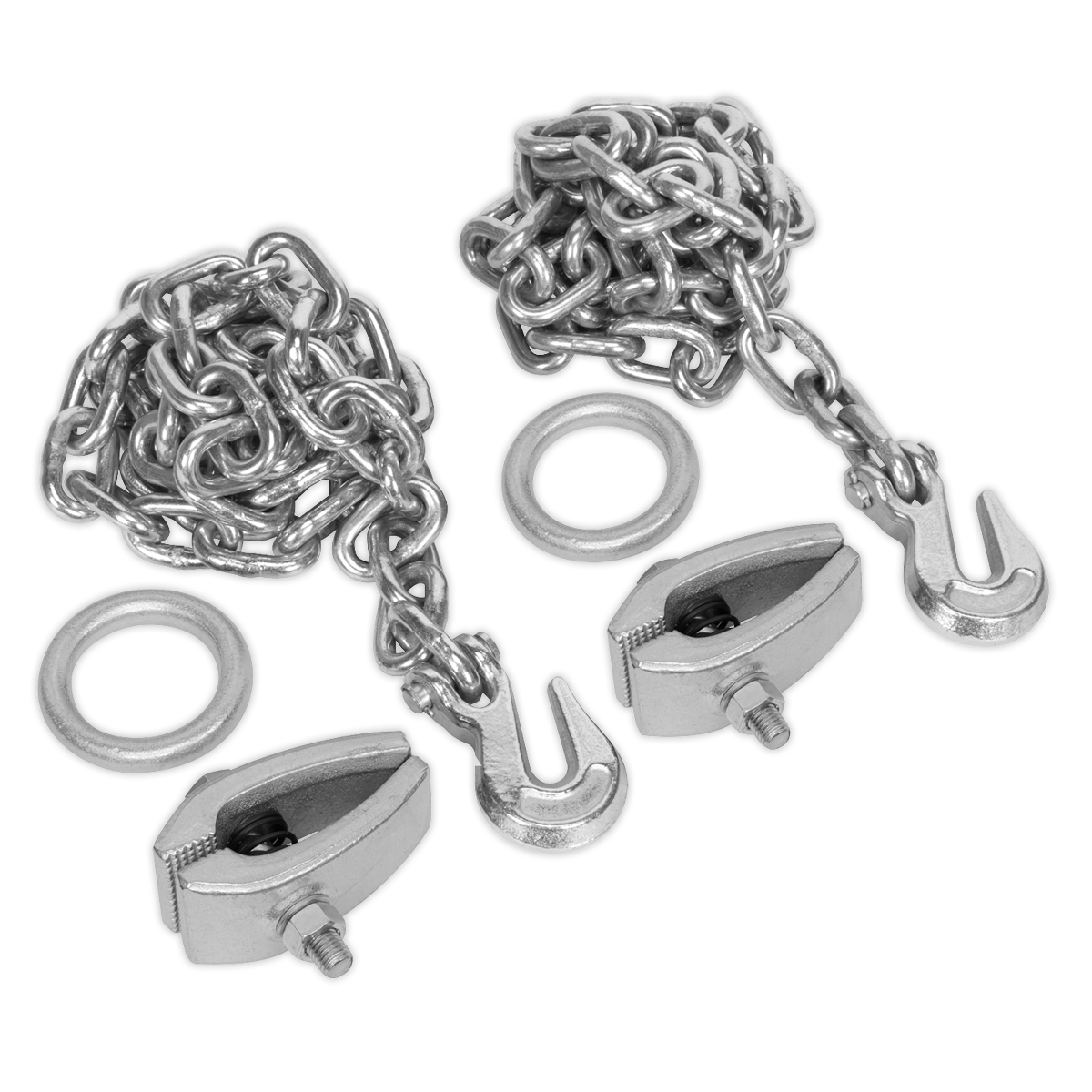 Sealey Chain Kit 2 x 2m Chains - 2 Clamps RE91/5/CK