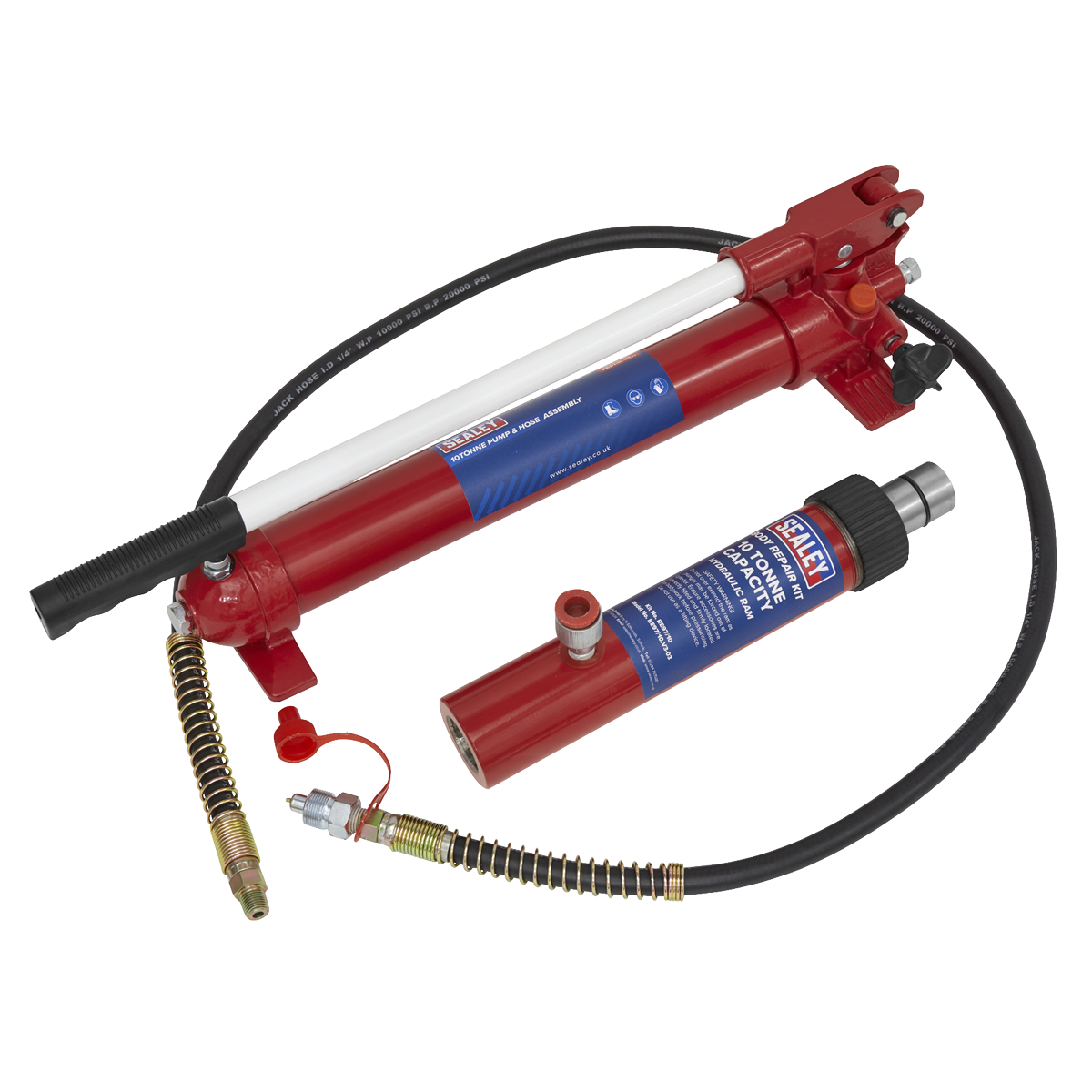 Sealey 10tonne Push Ram with Pump & Hose Assembly RE97.10-COMBO