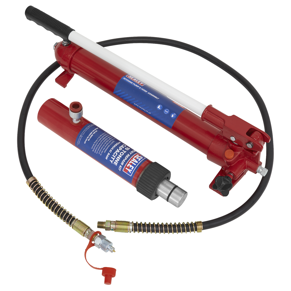 Sealey 10tonne Push Ram with Pump & Hose Assembly RE97.10-COMBO