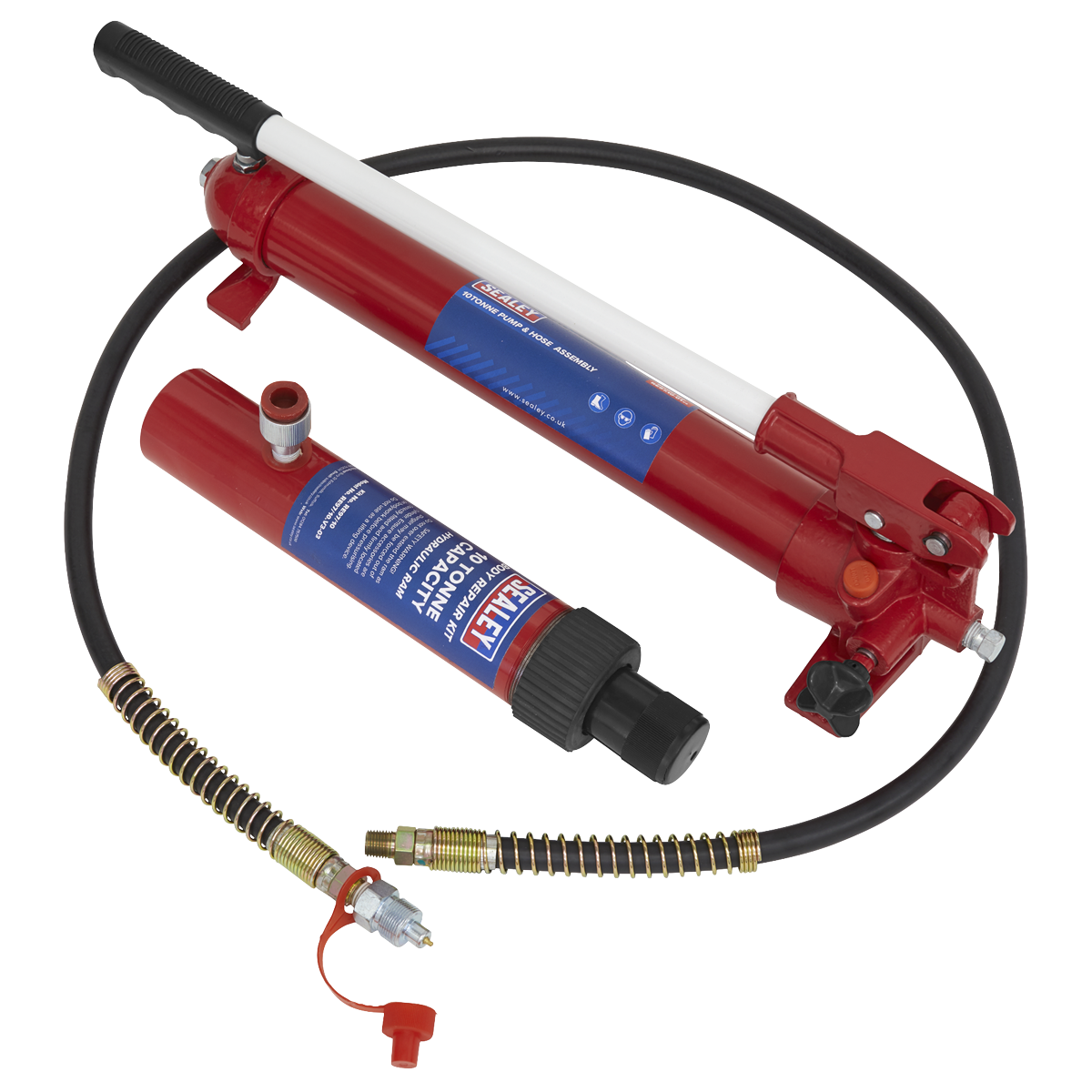 Sealey 10tonne Push Ram with Pump & Hose Assembly RE97.10-COMBO