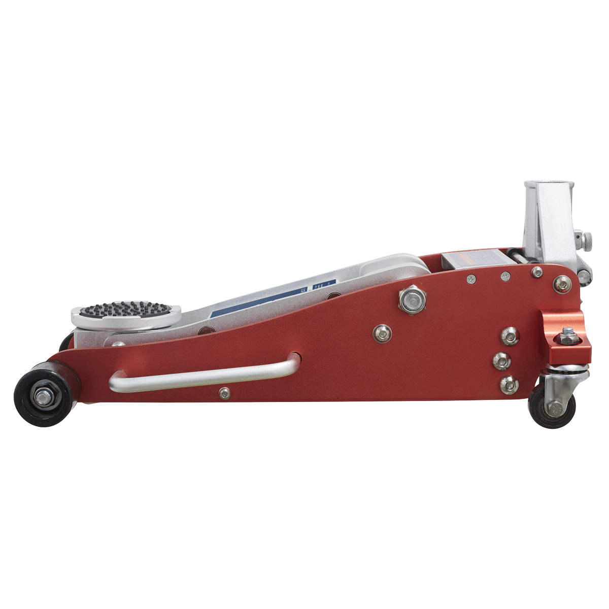 Sealey 1.5tonne Aluminium Low Entry Trolley Jack with Rocket Lift RJA1550
