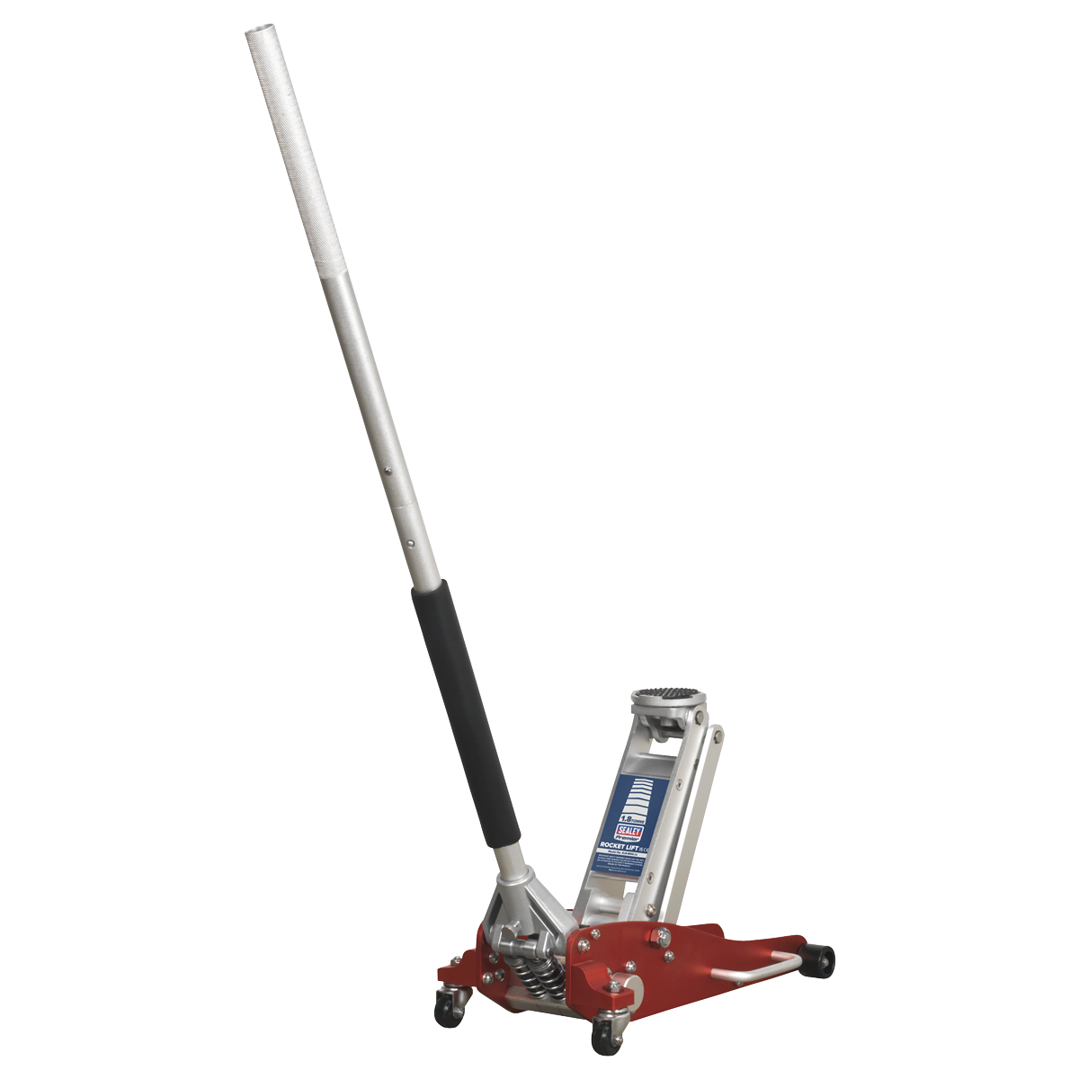 Sealey 1.8tonne Aluminium Low Entry Trolley Jack with Rocket Lift RJA1800