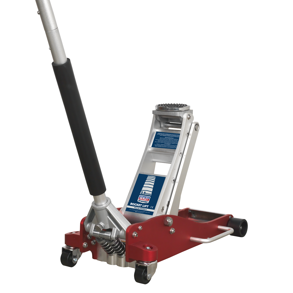 Sealey 2.5tonne Aluminium Low Entry Trolley Jack with Rocket Lift RJA2500