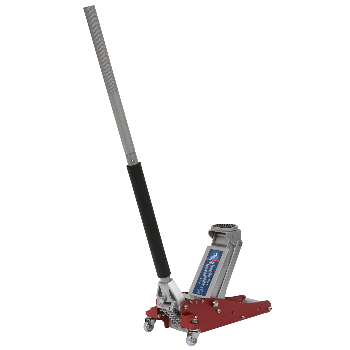 Sealey 1.5tonne Aluminium/Steel Trolley Jack with Rocket Lift RJAS1500