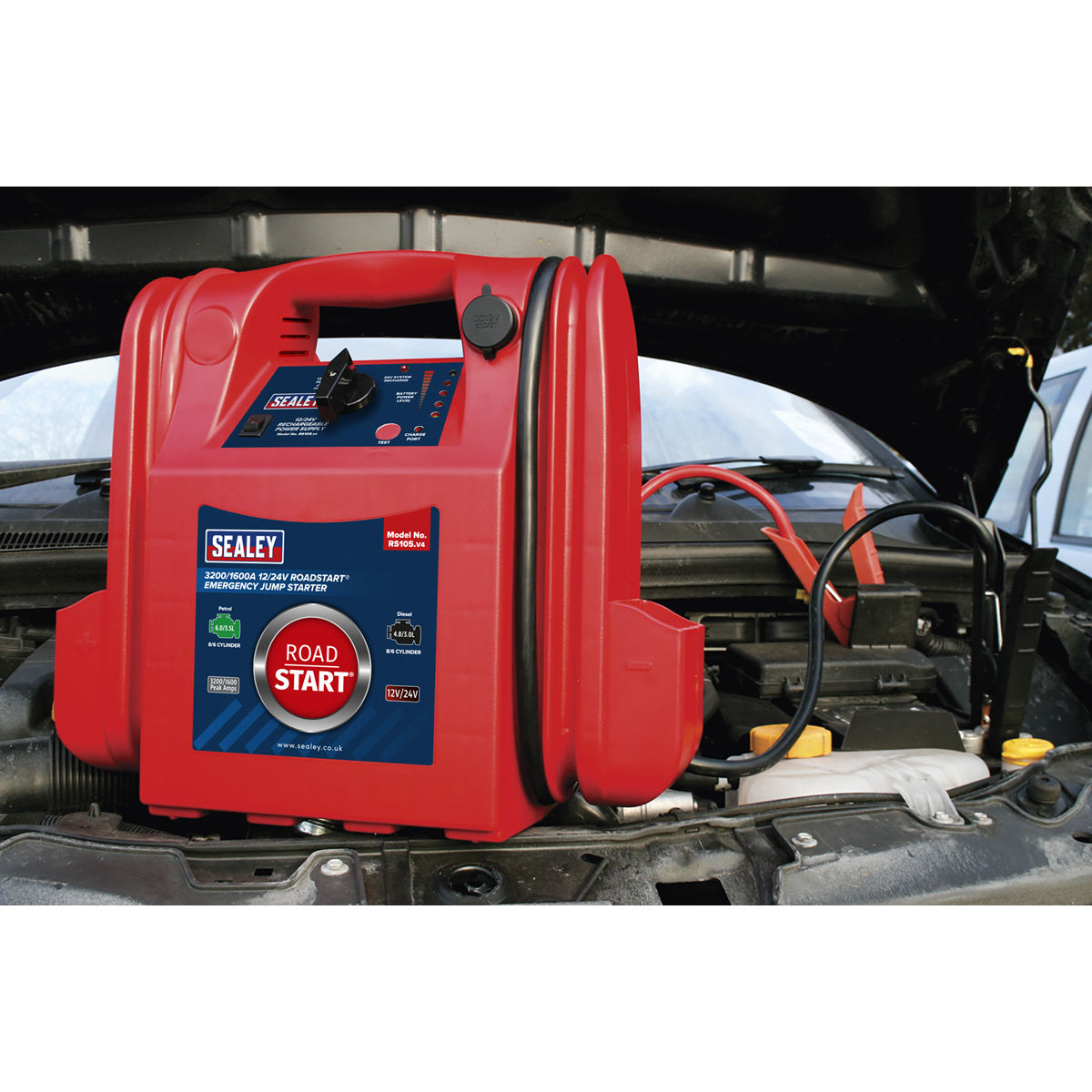 Sealey 3200/1600A 12/24V RoadStart® Emergency Jump Starter RS105