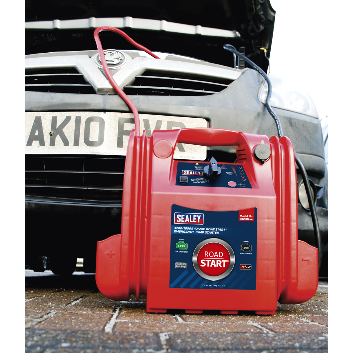 Sealey 3200/1600A 12/24V RoadStart® Emergency Jump Starter RS105
