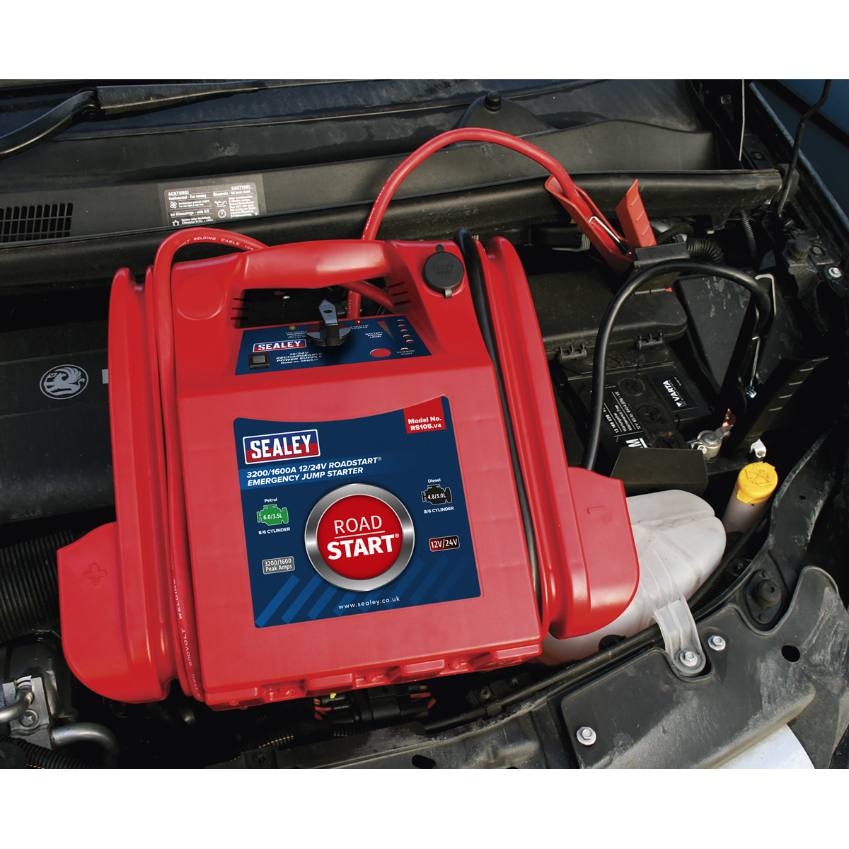 Sealey 3200/1600A 12/24V RoadStart® Emergency Jump Starter RS105