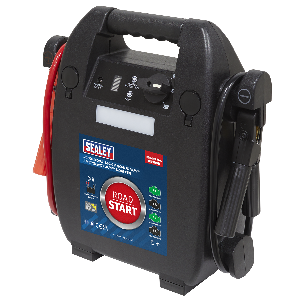 Sealey 2400/1400A 12/24V RoadStart® Emergency Jump Starter RS105B