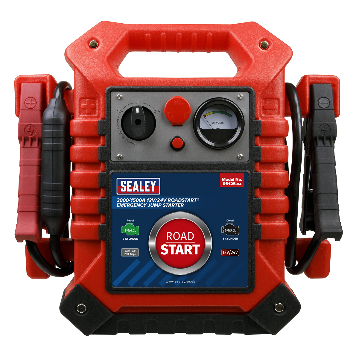 Sealey 3000/1500A 12V/24V RoadStart® Emergency Jump Starter RS125