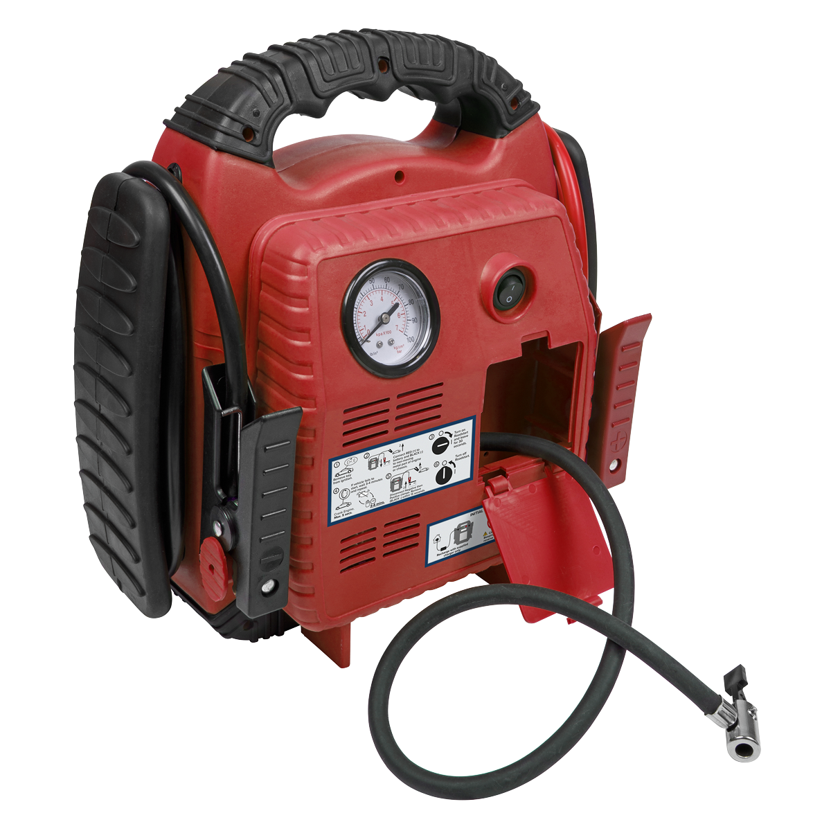Sealey 12V 900A RoadStart® Emergency Jump Starter with Air Compressor RS132