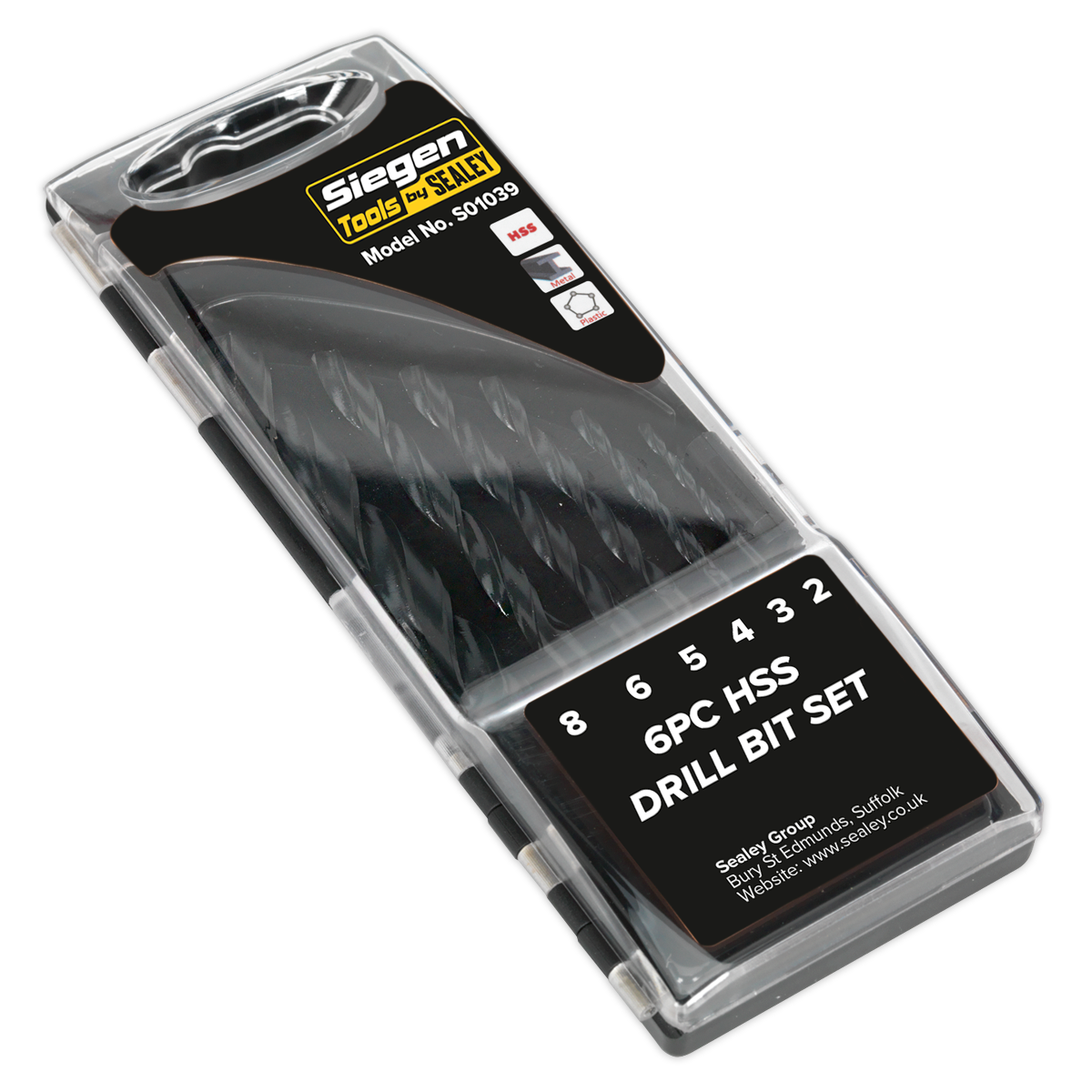 Sealey 6pc HSS Drill Bit Set S01039