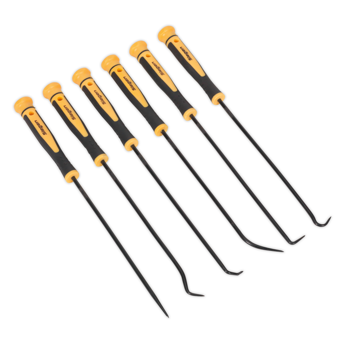 Sealey 6pc Extra-Long Pick & Hook Set S01104