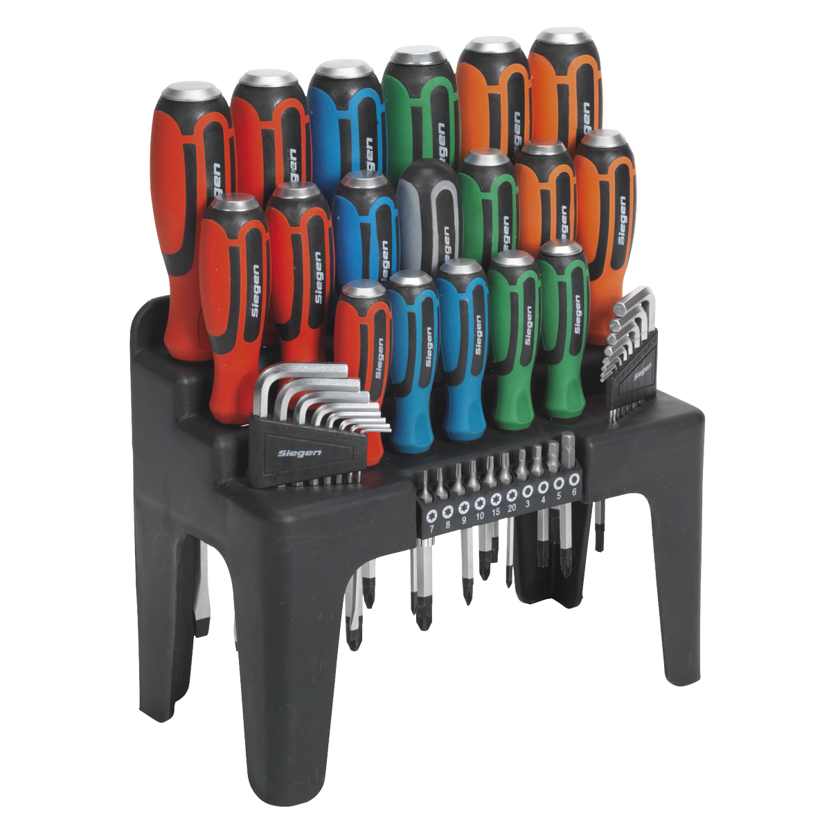Sealey 44pc Hammer-Thru Screwdriver, Hex Key & Bit Set S01106