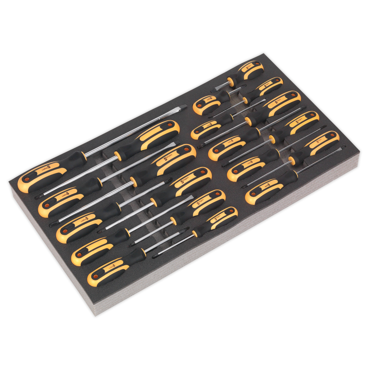 Sealey 20pc Screwdriver Set with Tool Tray S01127