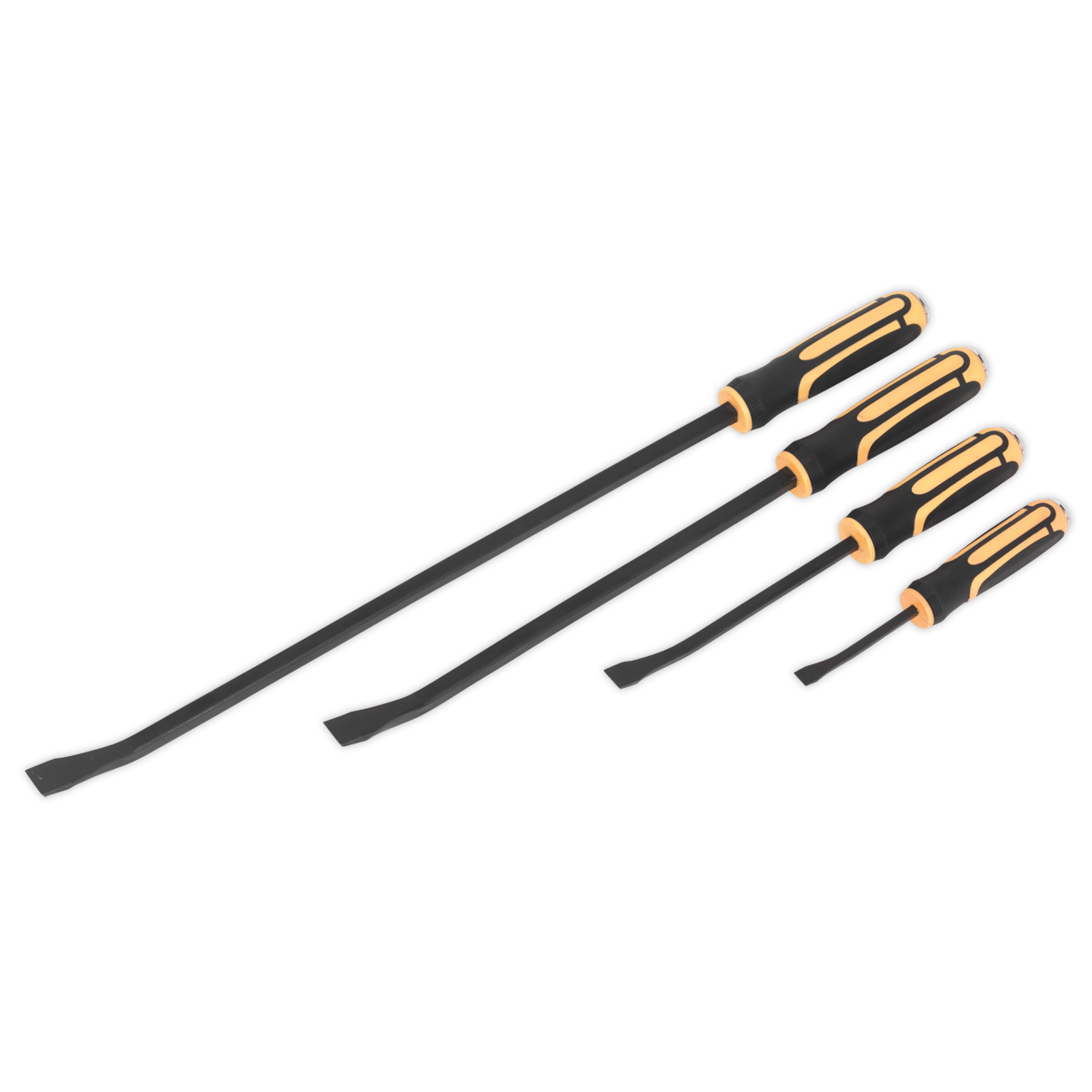 Sealey 4pc Heavy-Duty Angled Pry Bar Set with Hammer Cap S01138