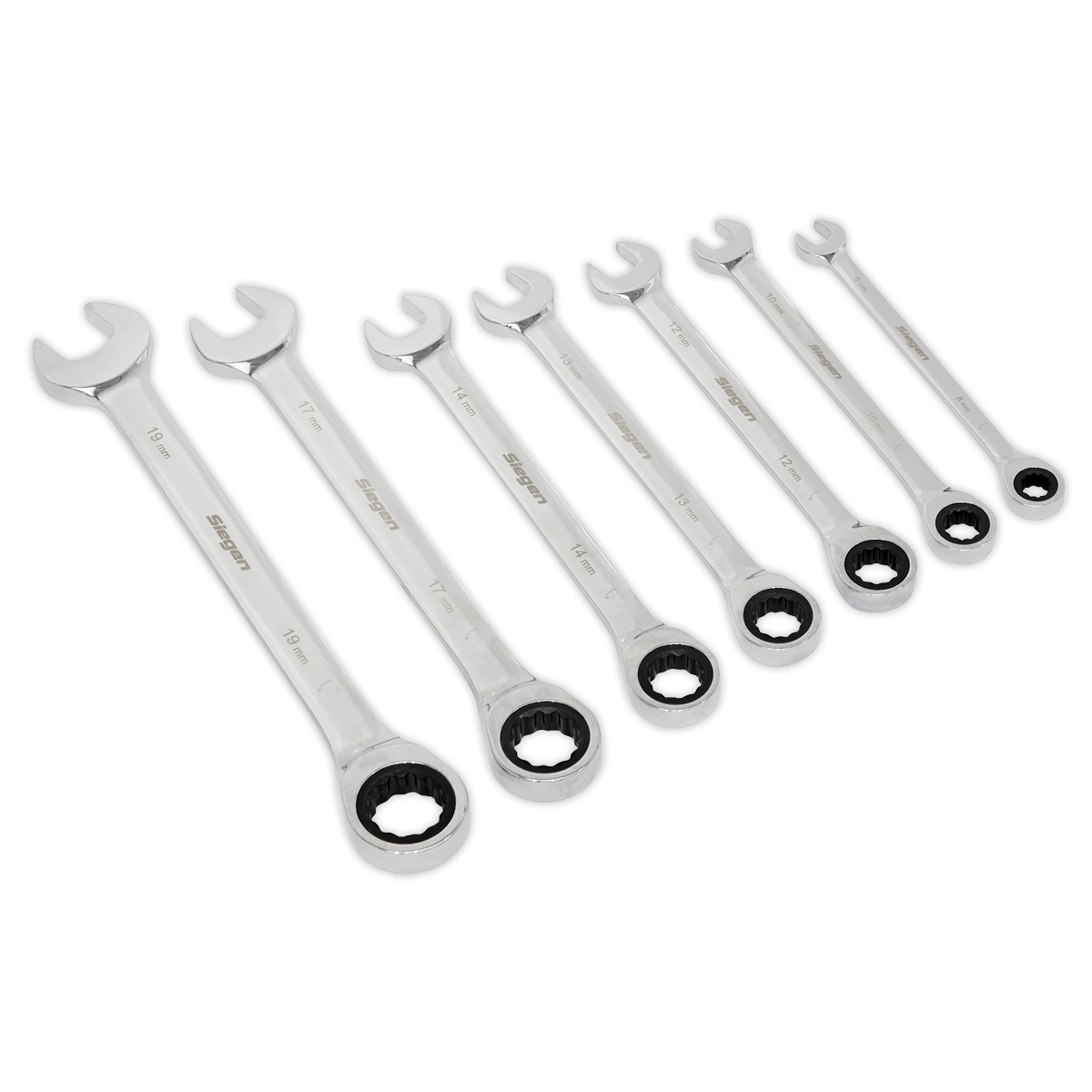Sealey 7pc Combination Ratchet Spanner Set S01142