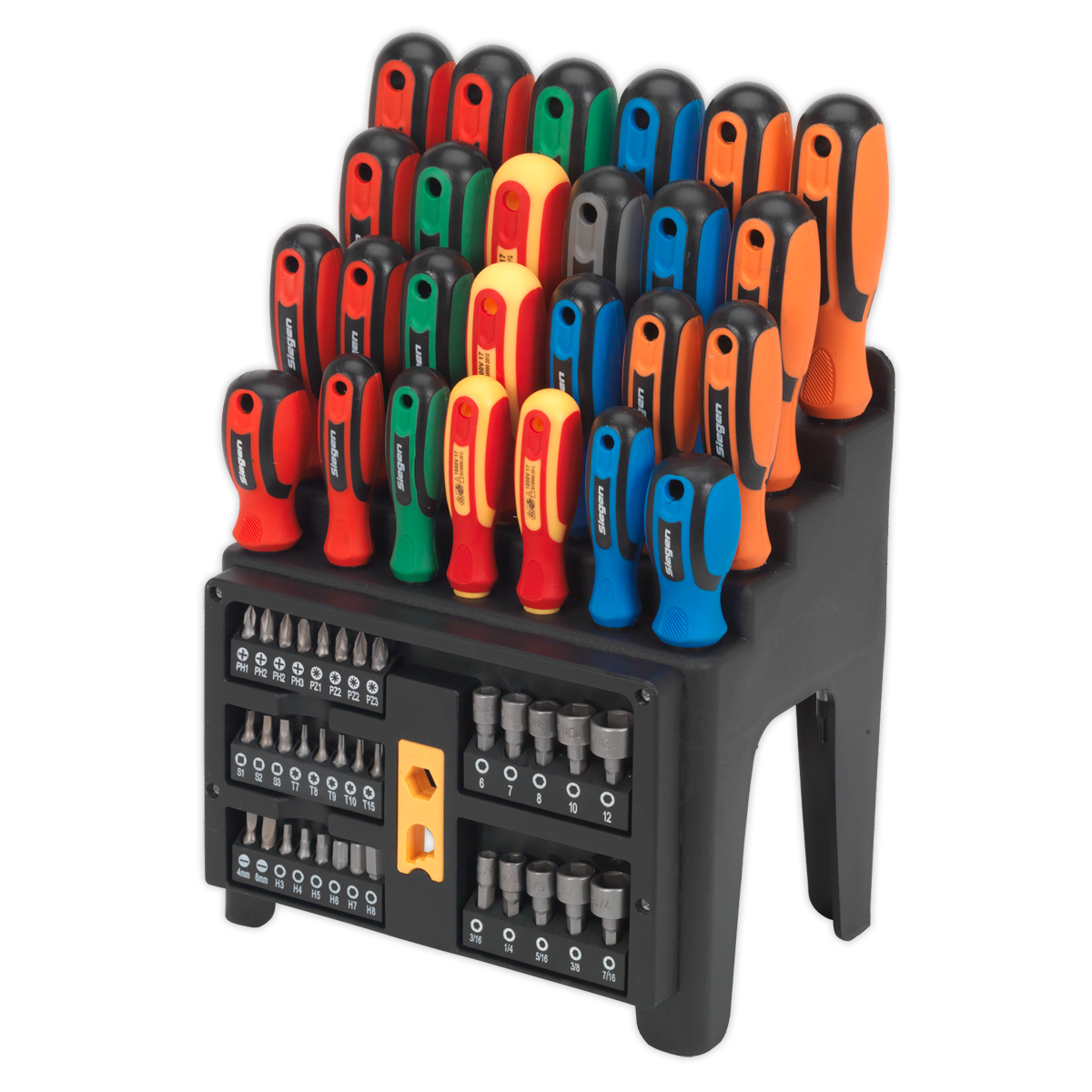 Sealey 61pc Screwdriver, Bit & Nut Driver Set S01152
