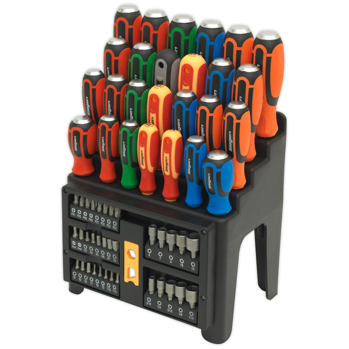 Sealey 61pc Hammer-Thru Screwdriver, Bit & Nut Driver Set S01153